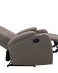 Fauteuil relax en tissu en microfibre marron CLARENCE