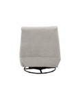 Fauteuil relax pivotant en velours chiné beige LISON