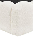 Lit coffre en tissu bouclette beige 140x190 cm RITA