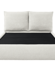 Lit coffre en tissu bouclette beige 160x200 cm MELY