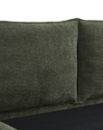 Lit coffre en tissu bouclette vert olive 140x190 cm MELY