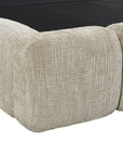 Lit coffre en velours chiné taupe 140x190 cm BUBBLE