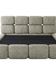 Lit coffre en velours chiné vert olive 140x190 cm BUBBLE