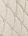 Lit double avec 4 tiroirs en lin beige 180x200 cm LEANDRE