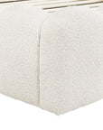 Lit double en tissu bouclette beige 140x190 cm RITA