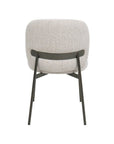 Lot de 2 chaises en tweed écru et pieds en métal marron MARCUS