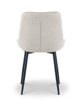 Lot de 4 chaises en tissu beige LOREVA