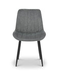 Lot de 4 chaises en tissu gris LOREVA