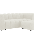 Pouf en tissu bouclette écru AELIS