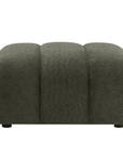 Pouf en tissu bouclette vert AELIS