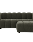 Pouf en tissu bouclette vert AELIS