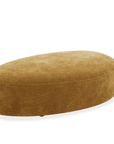 Pouf en velours tissé moutarde IMENIA