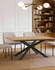 Table à manger extensible couleur bois 10 personnes 160-200 cm ODINE