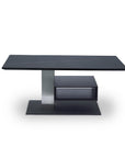 Table basse relevable avec rangement en céramique noir ADELIE