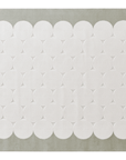 Tapis à motifs rond blanc écru 192 x 290 cm CLARA