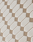 Tapis beige à motifs hexagonal 160 x 230 cm KELVYN