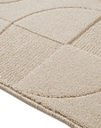 Tapis beige à motifs ronds 200 x 290 cm PURO