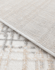 Tapis beige à motifs striés gris 160 x 230 cm PEKIN