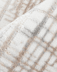 Tapis beige à motifs striés gris 160 x 230 cm PEKIN