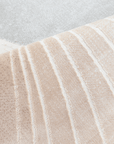 Tapis beige et gris à motifs blancs 200 x 290 cm PORTO