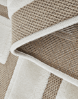 Tapis beige foncé à lettres beiges 200 x 290 cm KEZIA