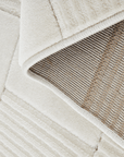 Tapis blanc écru à carreaux texturés 160 x 230 cm KARLINE