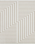 Tapis blanc écru à motifs chevrons 200 x 290 cm AMELIO