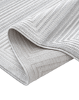 Tapis graphique art déco gris et blanc 200 x 290 cm HALL
