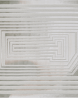 Tapis gris à motifs de lignes 200 x 290 cm PERTONA