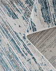Tapis motif abstrait beige et bleu 160 x 230 cm AURORA