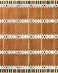 Tapis terracotta à motifs géométriques verts et beige 160 x 230 cm SAHEL