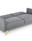 Canapé 3 places convertible scandinave en tissu gris BALDER
