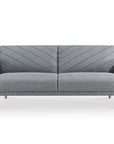 Canapé 3 places convertible scandinave en tissu gris BALDER