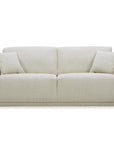 Canapé 3 places en velours chiné beige CARLOTA