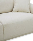 Canapé 3 places en velours chiné beige CARLOTA