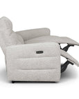 Canapé 3 places relax électrique en tissu bouclette beige DAVY