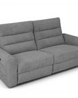 Canapé 3 places relax électrique en tissu bouclette gris DAVY