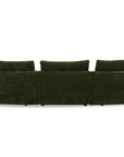 Canapé 4 places en velours tissé vert olive DARIUS