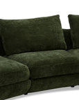 Canapé 4 places en velours tissé vert olive DARIUS