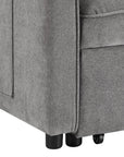 Canapé convertible 2 places en velours texturé gris JASPER