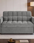 Canapé convertible 2 places en velours texturé gris JASPER