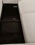 Canapé convertible 3 places en tissu texturé beige MAYORA