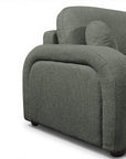 Canapé convertible 3 places en tissu texturé vert MAYORA