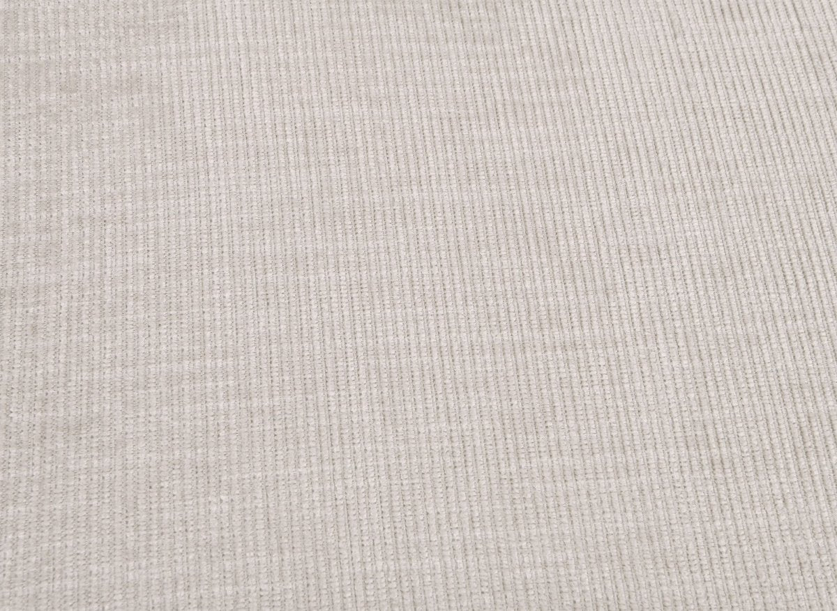 Canapé convertible avec coffre en velours chiné beige BARNEY - Angle droit