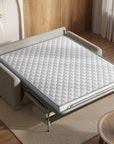 Canapé convertible express 3 places en tissu beige ISANDRO