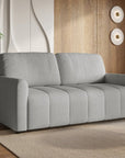 Canapé convertible express 3 places en tissu gris ISANDRO