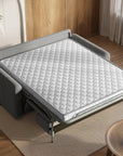 Canapé convertible express 3 places en tissu gris ISANDRO