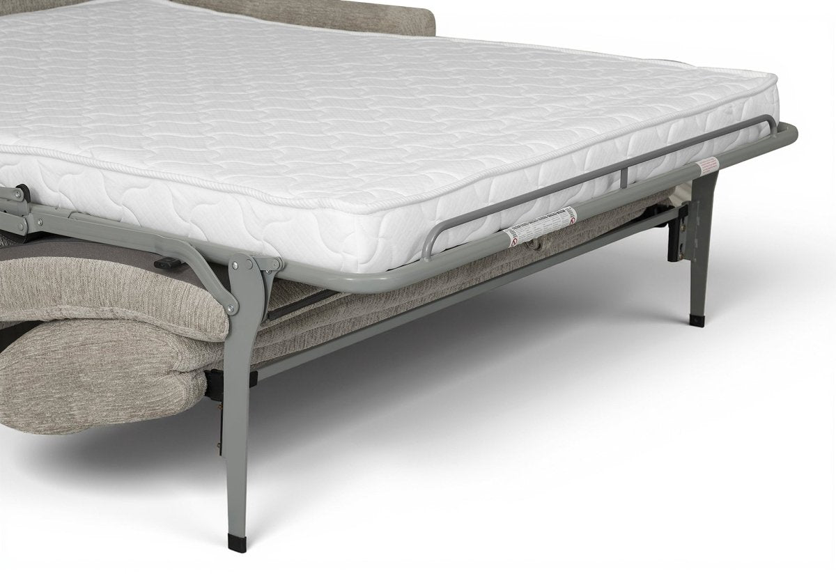 Canapé convertible express 3 places en velours chiné beige NONA
