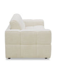 Canapé convertible express 3 places en velours texturé beige BASILE
