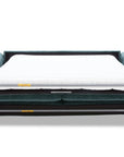 Canapé convertible express 3 places en velours texturé bleu KALIANA